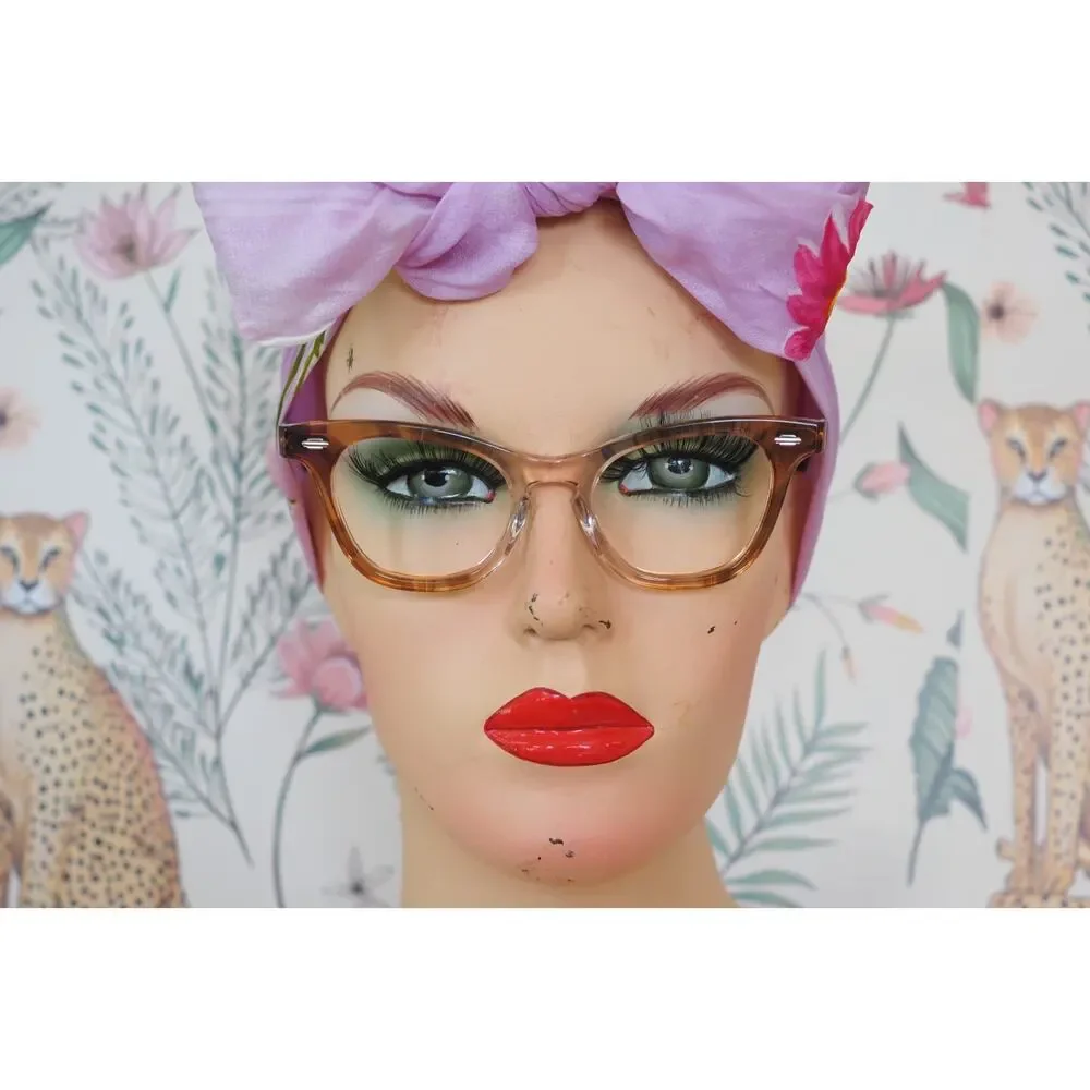 Vintage 1960s Cateye Eyeglasses Artcraft USA Rockabilly Pin Up Retro Preppy